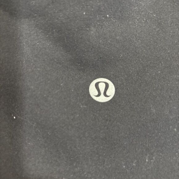 Lululemon Black Cropped Leggings Women’s Size 12 Nylon Lycra Activewear Yoga - Picture 12 of 14